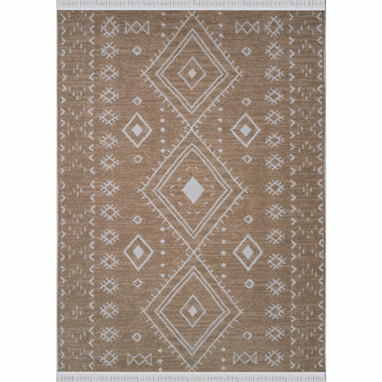 Kaşmir Halı 7/24 Kilim Jüt Hatka Beige 80x300 cm