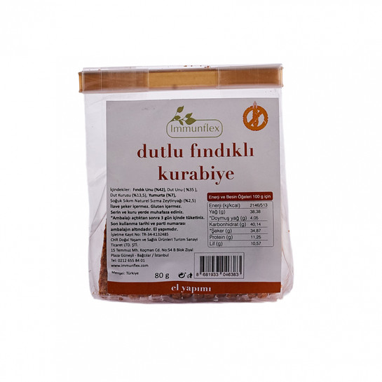 Immunflex Dutlu Fındıklı Kurabiye 80 gr