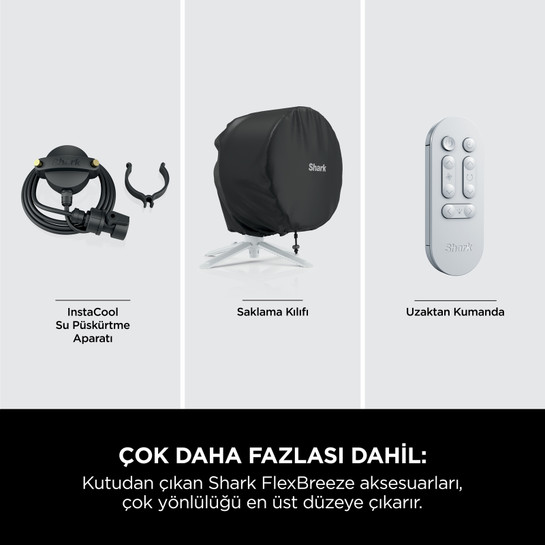 Shark FlexBreeze Portatif Fan Beyaz 