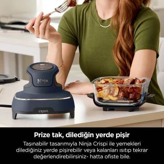 Ninja Crispi 4 in 1 Taşınabilir Cam Hazneli Pişirme Sistemi - Blue