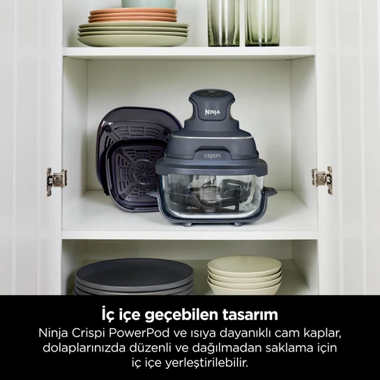Ninja Crispi 4 in 1 Taşınabilir Cam Hazneli Pişirme Sistemi - Blue