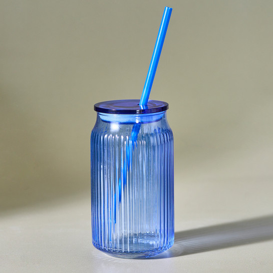 Karaca Container Verano Pipetli Bardak Mavi 500 ml 