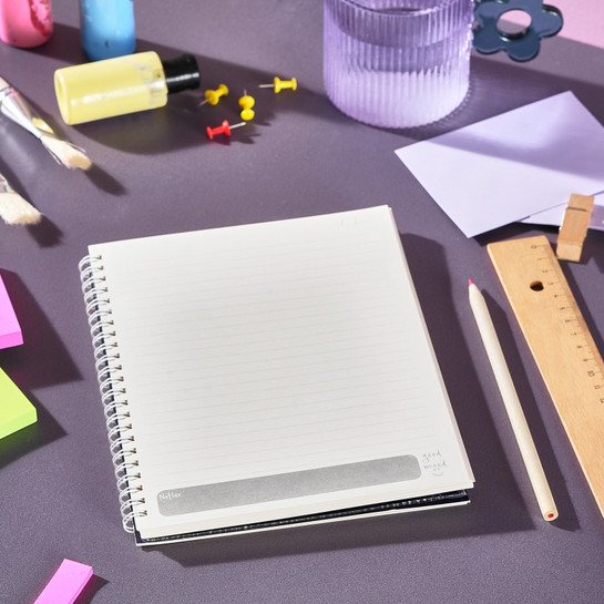 Karaca Container Space Çizgili 50 Yaprak Çanta Kapak Defter 