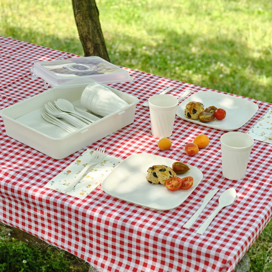 Karaca Container Rocca 32 Parça Piknik Seti Krem