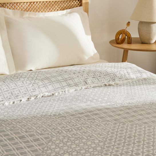 Kaşmir Home Flavo Çift Kişilik Jakar Muslin Pike Gri