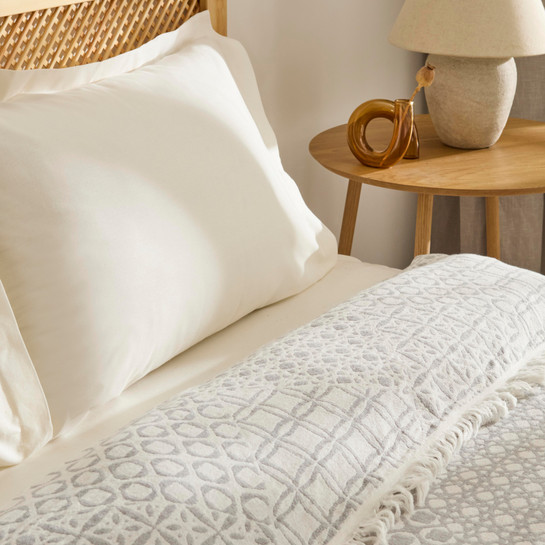 Kaşmir Home Flavo Çift Kişilik Jakar Muslin Pike Gri