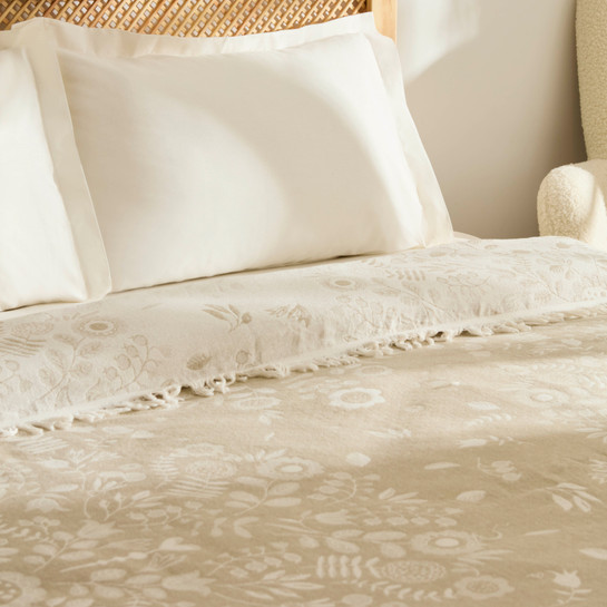 Kaşmir Home Grasy Çift Kişilik Jakar Muslin Pike Çağla