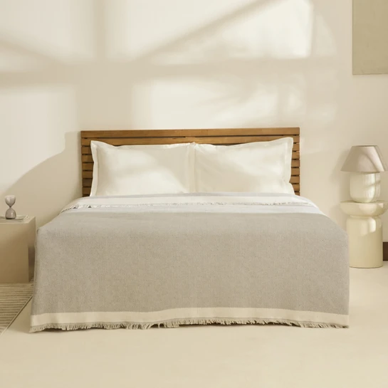 Kaşmir Home Frida Çift Kişilik Pike Gri