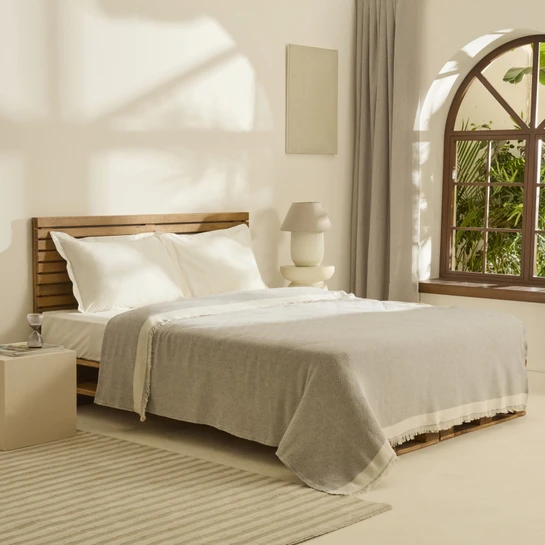 Kaşmir Home Frida Çift Kişilik Pike Gri