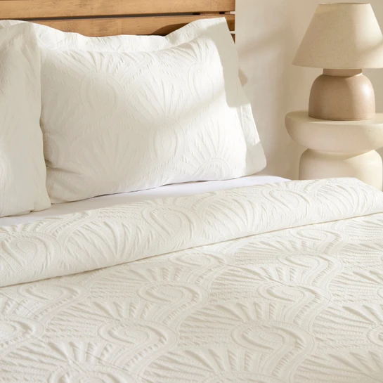 Kaşmir Home Balance Çift Kişilik Yatak Örtüsü Takımı Offwhite 