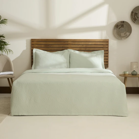 Kaşmir Home Balance Çift Kişilik Yatak Örtüsü Takımı Çağla