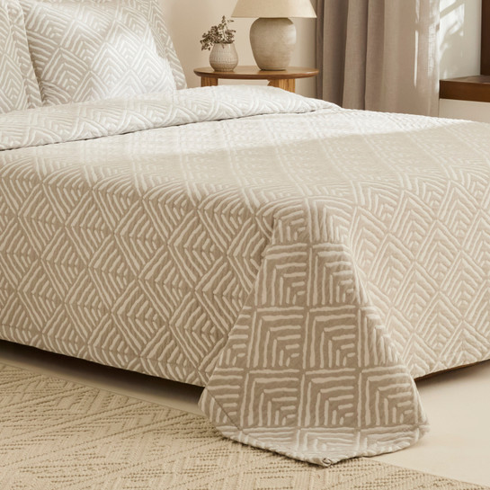 Kaşmir Home Space Çift Kişilik Yatak Örtüsü Takımı Gri 