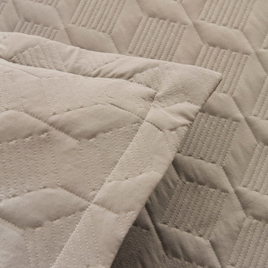 Kaşmir Home Greta Geometrik Çift Kişilik Yatak Örtüsü Takımı Koyu Gri 230x240 cm