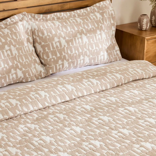 Kaşmir Home Breeze Çift Kişilik Yatak Örtüsü Takımı Bej 
