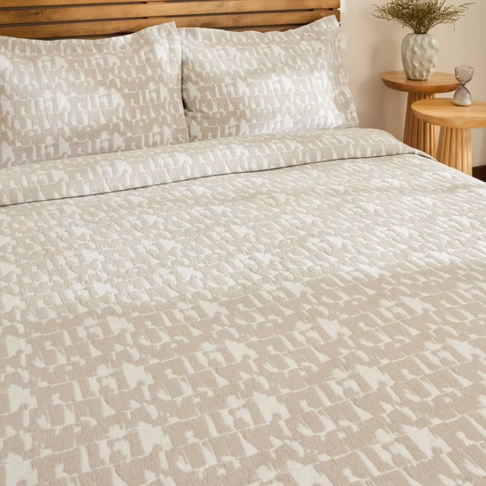 Kaşmir Home Breeze Çift Kişilik Yatak Örtüsü Takımı Gri