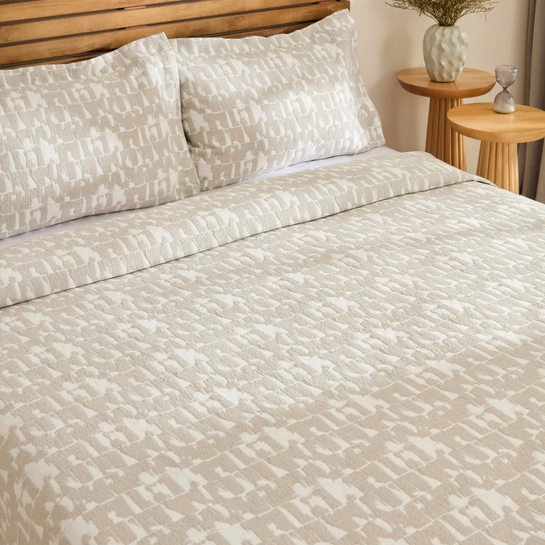 Kaşmir Home Breeze Çift Kişilik Yatak Örtüsü Takımı Gri