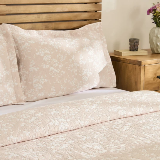Kaşmir Home Eternal Çift Kişilik Yatak Örtüsü Takımı Rose