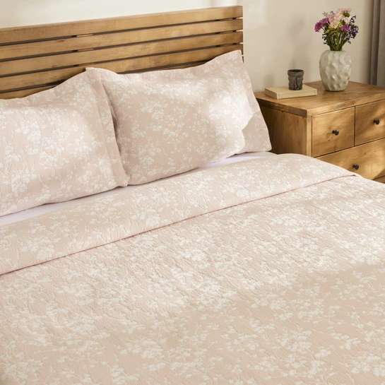 Kaşmir Home Eternal Çift Kişilik Yatak Örtüsü Takımı Rose