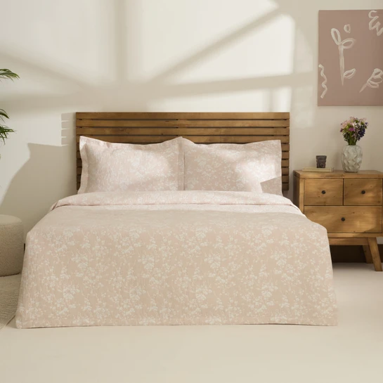 Kaşmir Home Eternal Çift Kişilik Yatak Örtüsü Takımı Rose