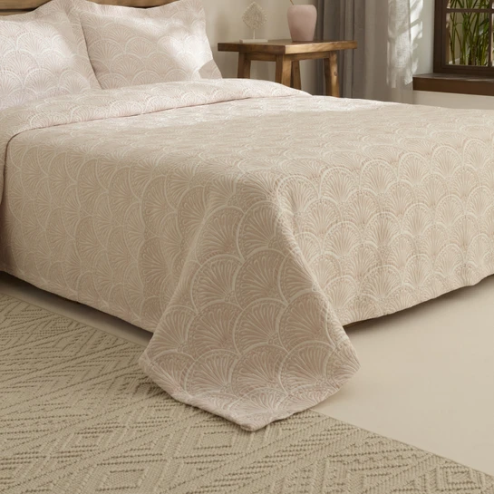 Kaşmir Home Aurora Çift Kişilik Yatak Örtüsü Takımı Rose