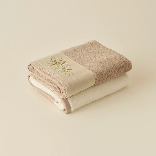Kaşmir Home Lina 2'li Yüz Havlusu Set Offwhite