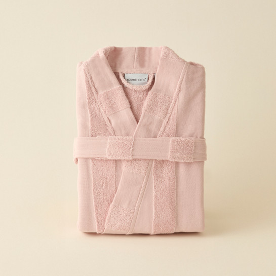 Kaşmir Home Zoe Muslin Bornoz Rose L-XL