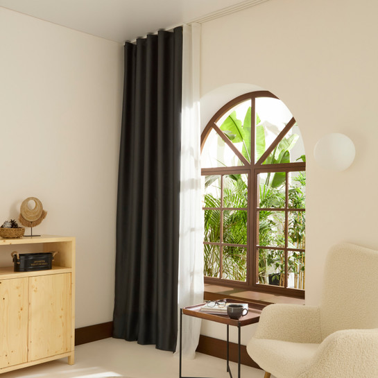 Kaşmir Home Bloom Dark Blackout Antrasit Perde 150x270 cm