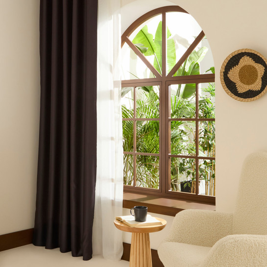 Kaşmir Home Harper Star Blackout Koyu Gri Perde 150x270 cm