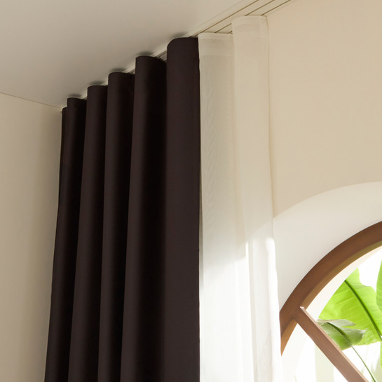 Kaşmir Home Harper Star Blackout Koyu Gri Perde 150x270 cm
