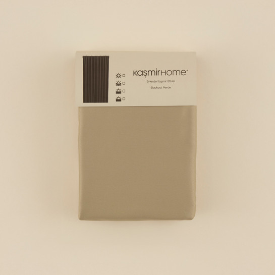 Kaşmir Home Harper Star Blackout Koyu Taş Perde 150x270 cm
