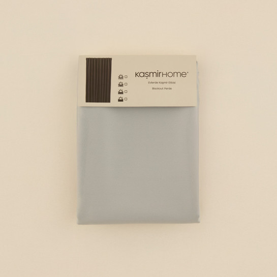 Kaşmir Home Harper Star Blackout Açık Gri Perde 150x270 cm