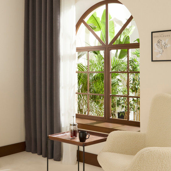 Kaşmir Home Holly Ada Fon Perde Koyu Gri 150x270 cm