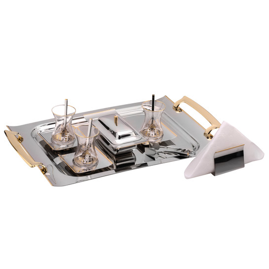 Karaca Fine Pearl İnci Gold Magic 41 Parça Çay Seti Krc102altn