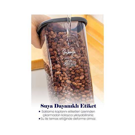 Vienev Beyaz Serigrafi Etiketli Peggy Dikdörtgen Saklama Kabı 12'li Çok Renkli