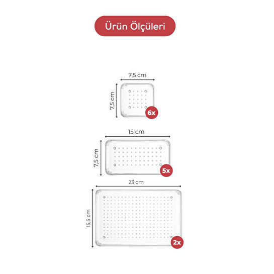 Vienev 13'lü Dolap Içi Çekmece Düzenleyici - Mutfak Çekmece Içi Kaşıklık Organizer