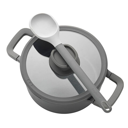 Berghoff Leo Stone Yapışmaz Kapaklı Alüminyum Döküm Derin Tencere 24 Cm