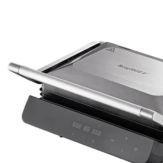 Berghoff Gem Titan Dijital Izgara & Tost Makinesi – 2000 W, 330×240 mm, LCD Dokunmatik Kontrol | Gümüş