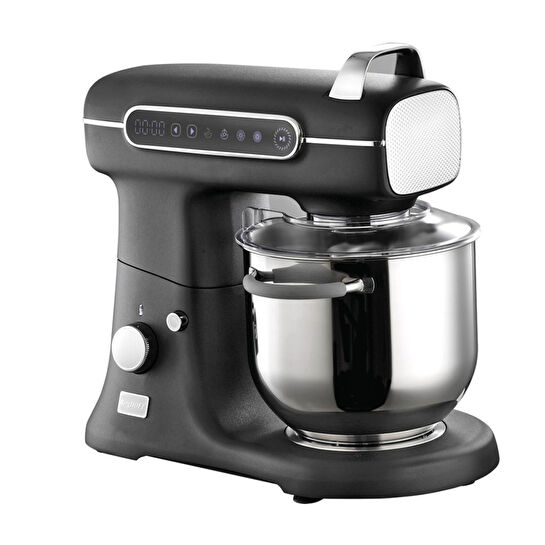 Berghoff Gem Retro 7 L Stand Mikser – 1500 W, Dayanıklı Döküm Alüminyum Gövde | Siyah