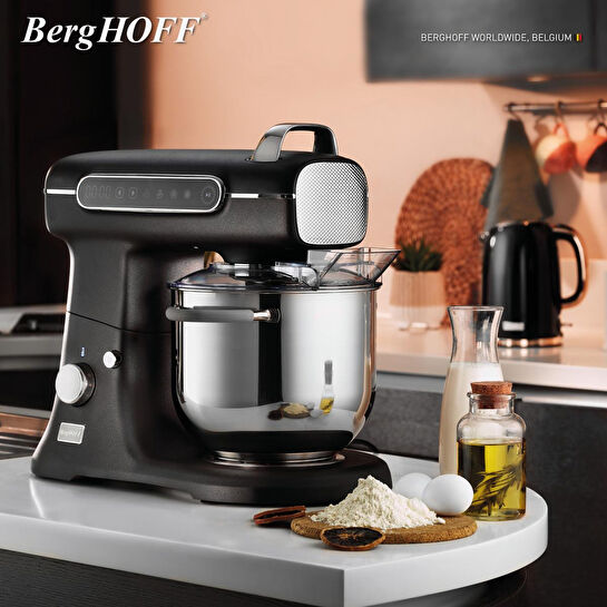Berghoff Gem Retro 7 L Stand Mikser – 1500 W, Dayanıklı Döküm Alüminyum Gövde | Siyah