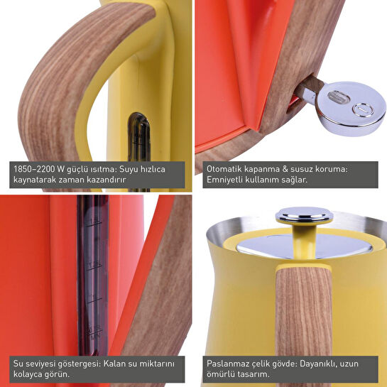 Berghoff Gem Natural 1.7 Litre Turuncu Su Isiticisi