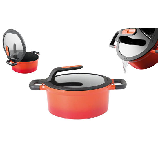 Berghoff Gem Stay Cool Derin Tencere Turuncu 24 Cm