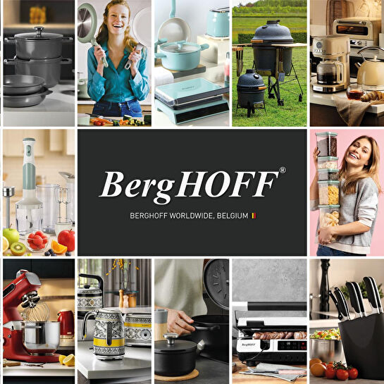 Berghoff Gem Titan Dijital Izgara & Tost Makinesi – 2000 W, 330×240 mm, LCD Dokunmatik Kontrol | Siyah