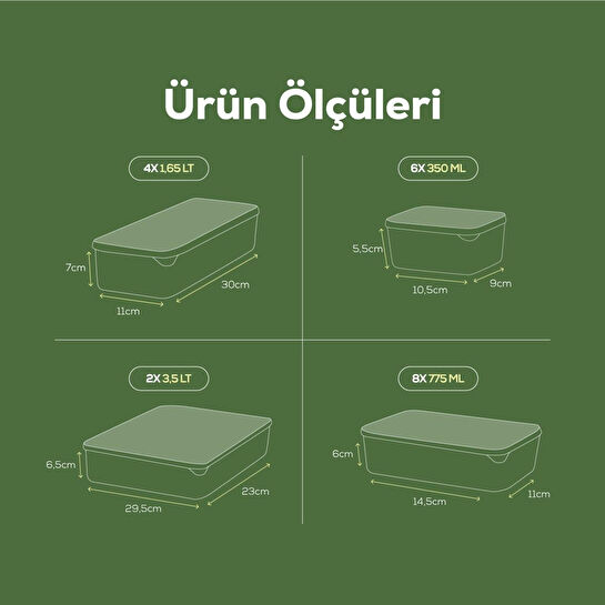 Vienev 20'li Buzdolabı Düzenleyici Organizer Mikrodalgaya Uygun Difriz Saklama Kabı Mint