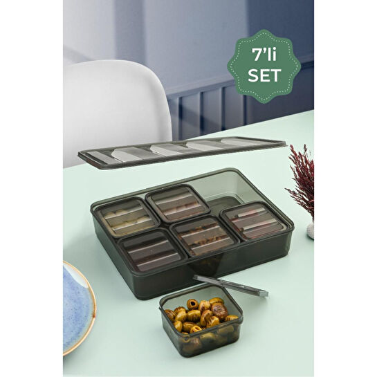 Vienev Kapaklı Ve Bölmeli Bella Kahvaltılık Antrasit