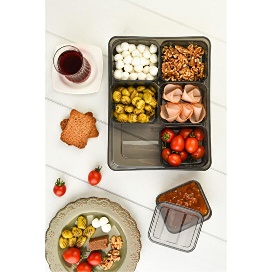 Vienev Kapaklı Ve Bölmeli Bella Kahvaltılık Antrasit