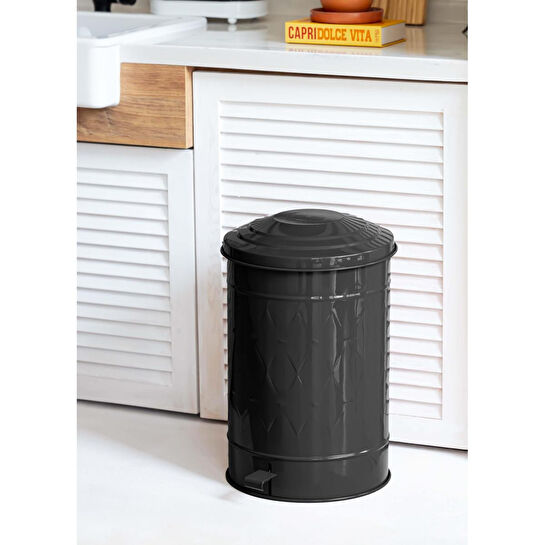 The Mia Prizma Çöp Kovası Mutfak Siyah 37 Lt