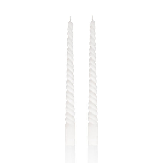 The Mia Burgu Şamdan Mumu 2li Set Krem 29 Cm