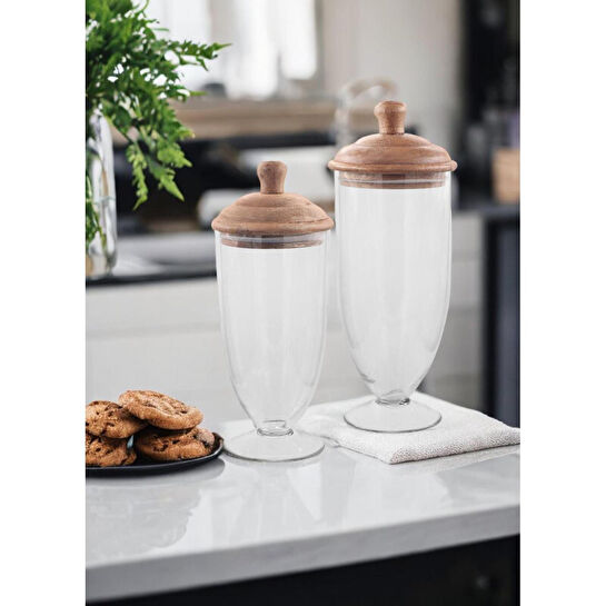 The Mia Madera Ayaklı Kurabiye Kavanozu 30x15x15 Cm