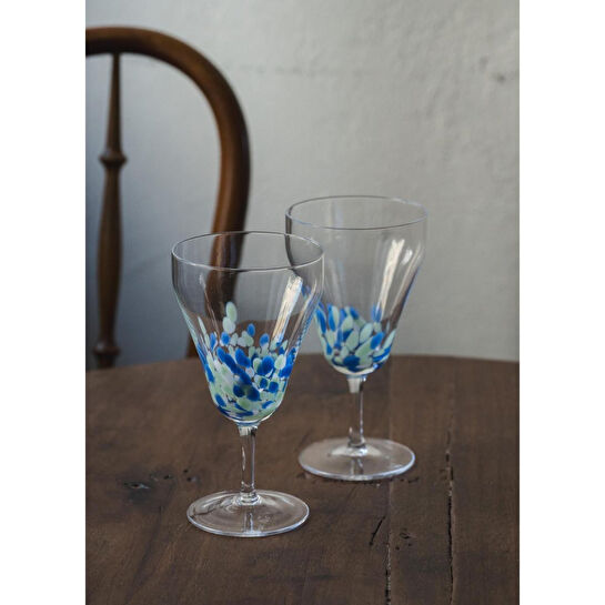 The Mia El Boyaması Şarap Kadehi 300 Ml