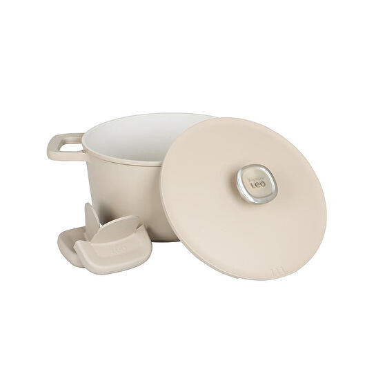 Berghoff Leo Phantom Latte Kapaklı Yapışmaz Derin Tencere 24 Cm